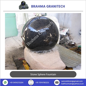 Round Stone Fountain, Round Marble Fountain, Floating Ball Fountains, Floating Sphere Fountain