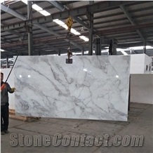 Calacatta Pattern Nano Crystallized Glass Slabs