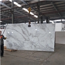 Calacatta Pattern Nano Crystallized Glass Slabs