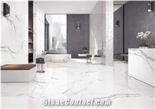 Calacatta Pattern Nano Crystallized Glass Slabs