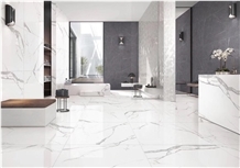 Calacatta Pattern Nano Crystallized Glass Slabs