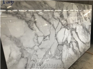 Customized Pattern Carrara Nano Glass Stone Slabs