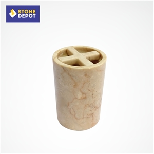 Bali Beige Marble Toothbrush Holder