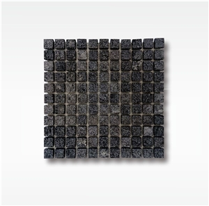 Mosaic Black Lavastone Pool Tile - 2,5x2,5cm - Dry