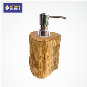 Petrified Wood Soap Dispenser Bathroom Accessories