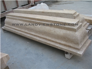 Beige Tavertine Columns Roman Column