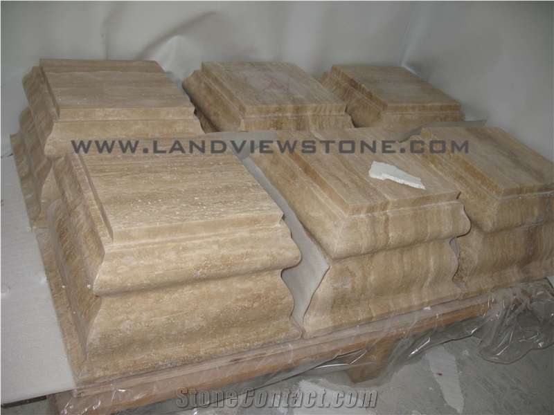 Beige Tavertine Columns Roman Column