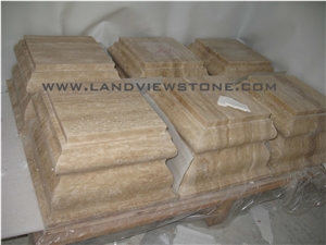 Beige Tavertine Columns Roman Column