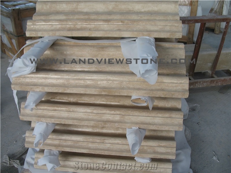 Beige Tavertine Columns Roman Column