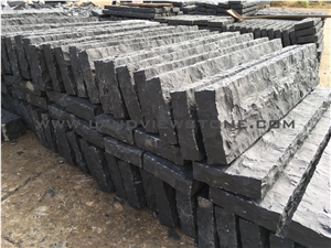 Black Basalt Paver Kerbstone Corner Stone