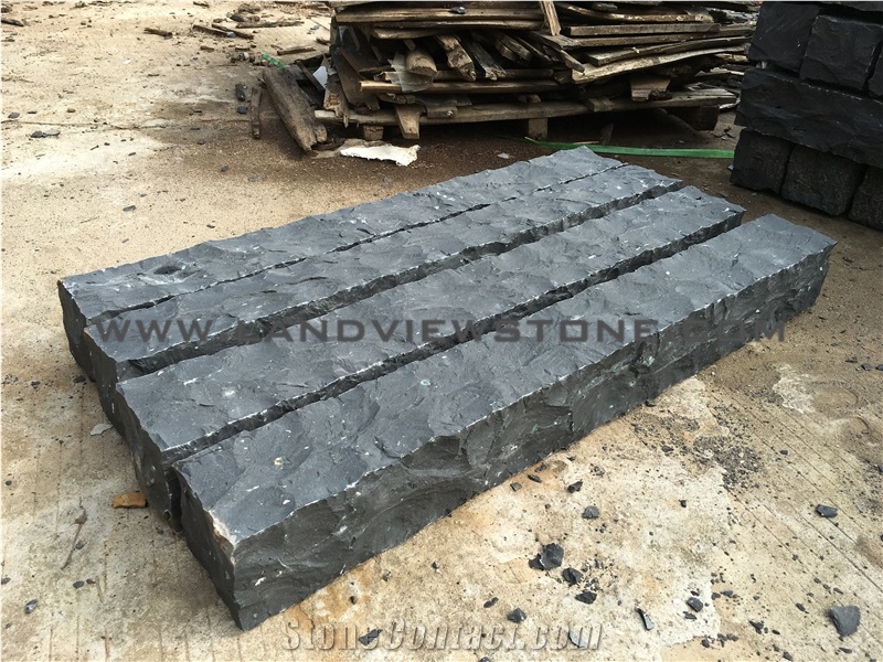 Black Basalt Paver Kerbstone Corner Stone