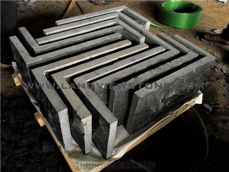 Black Basalt Paver Kerbstone Corner Stone