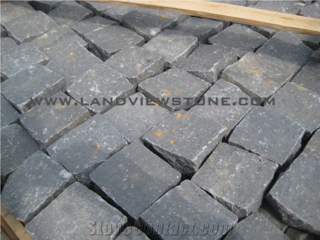 Blue Stone Cobblestone, Black Basalt Cube Stone