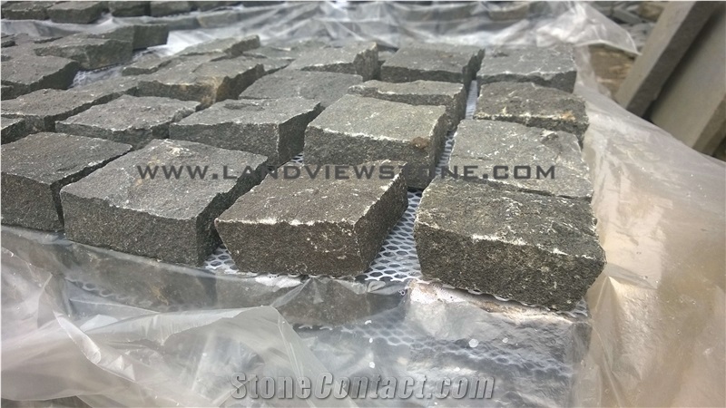 Blue Stone Cobblestone, Black Basalt Cube Stone