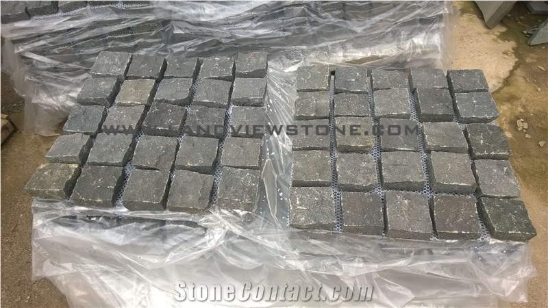 Blue Stone Cobblestone, Black Basalt Cube Stone