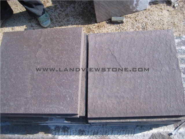 Brown Sandstone Paver Tiles Flamed Paving Stone