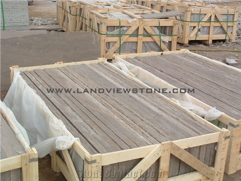 Brown Sandstone Paver Tiles Flamed Paving Stone