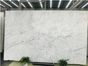 Carrara Grey Veins Marble Double Sink Vanity Top