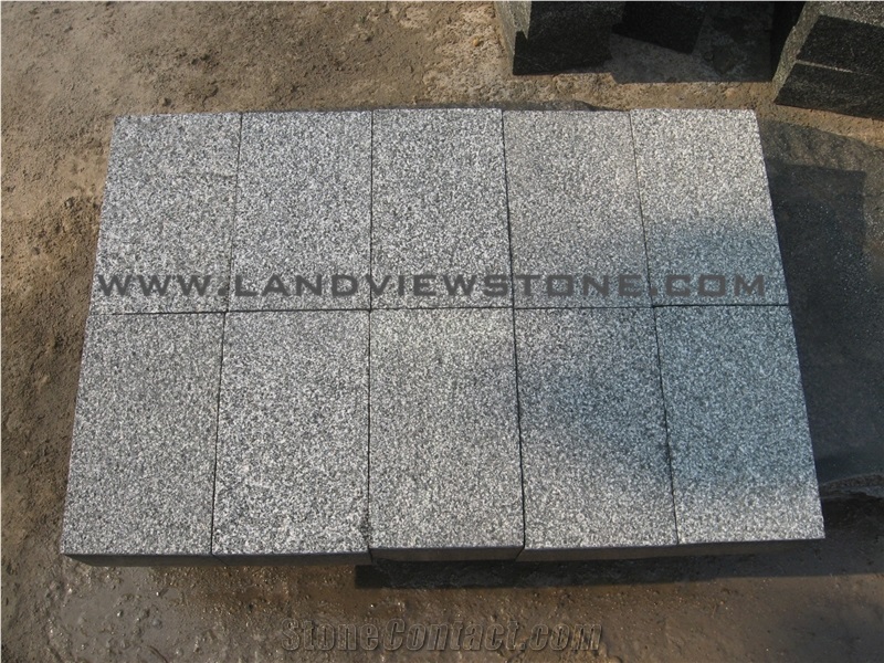 Dark Grey G399 Granite Paver Tiles Paving Stone
