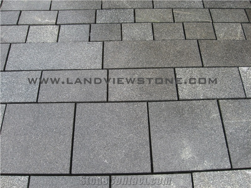 Dark Grey G399 Granite Paver Tiles Paving Stone