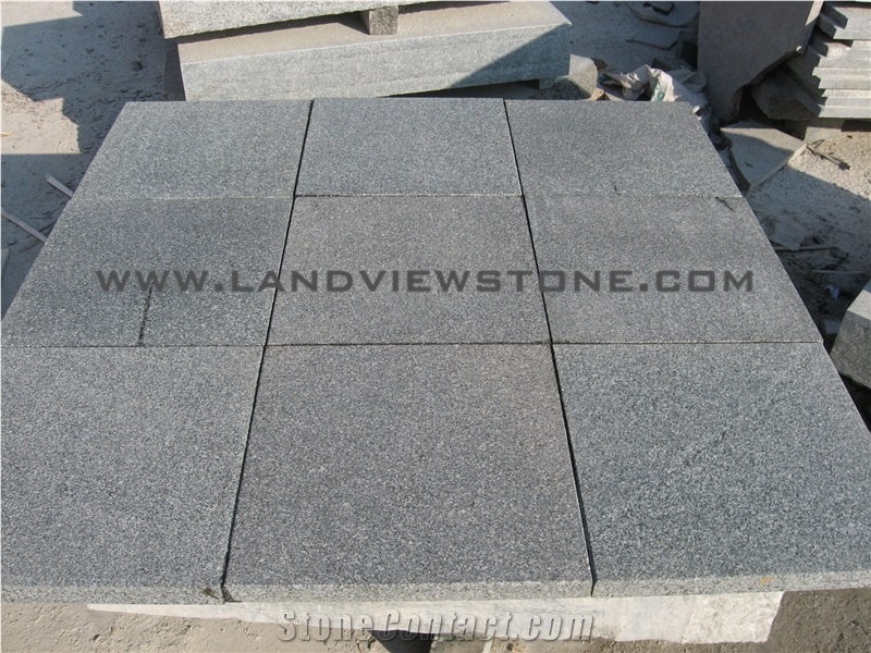 Dark Grey G399 Granite Paver Tiles Paving Stone
