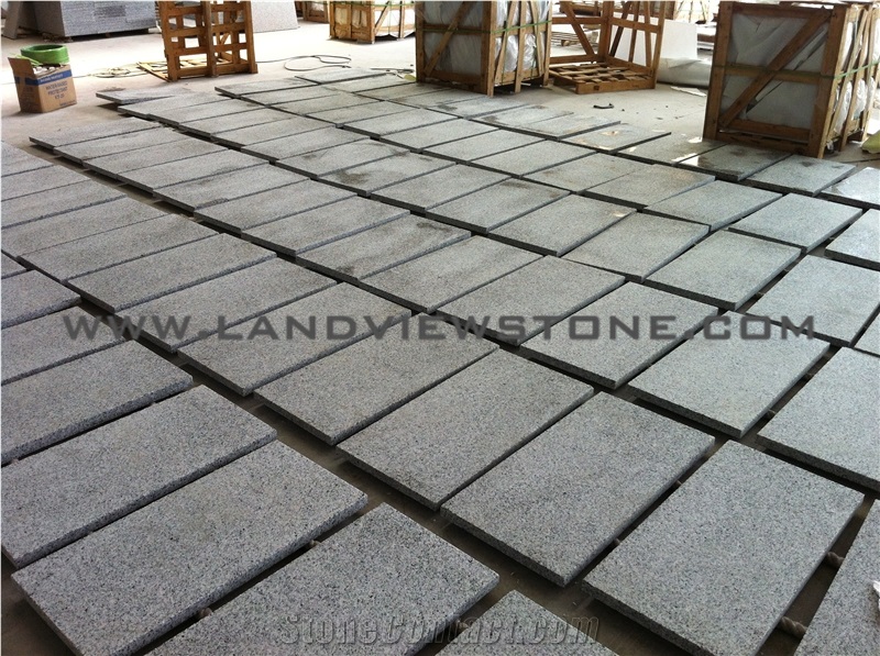 G640 Grey Granite Paver Tiles Flamed Paving Stone