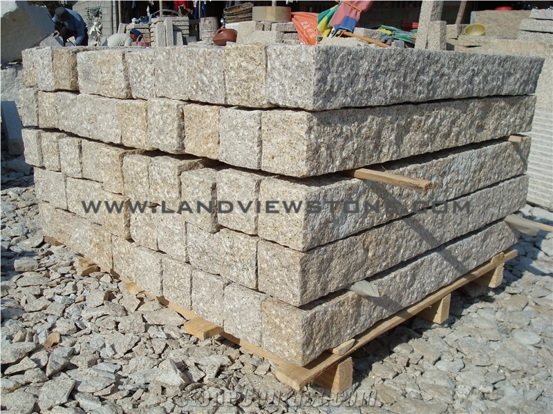Golden Garnet Granite G682 Kerbstone Palisade