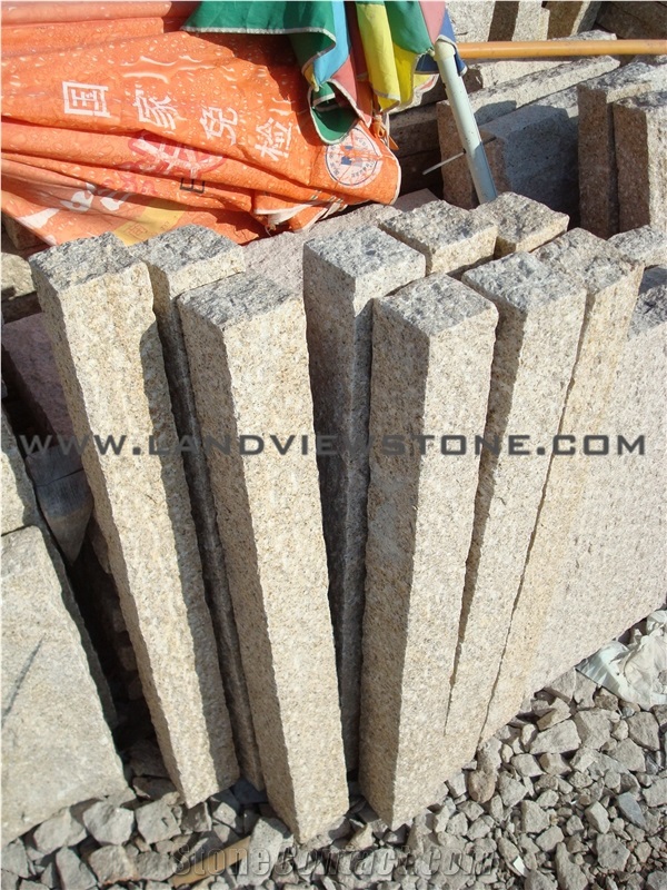 Golden Garnet Granite G682 Kerbstone Palisade