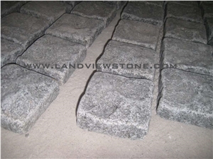Impala Black Granite G654 Cobble Stone on Mesh