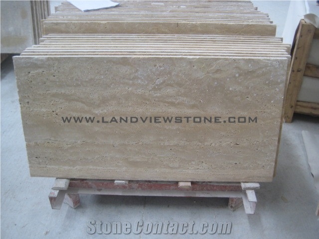 Ivory White Travertine Tiles Cut to Sizes