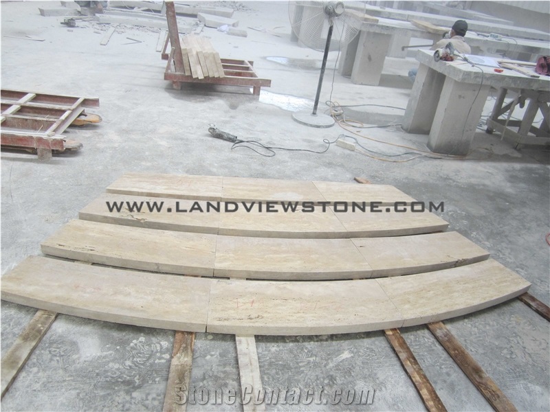 Ivory White Travertine Tiles Cut to Sizes