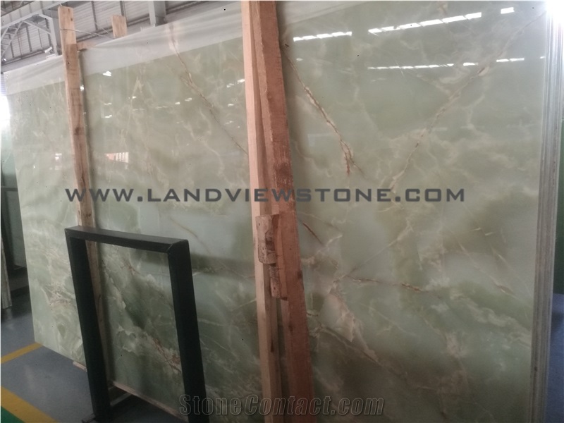 Lettuce Green Onyx Royal Green Onyx Slab