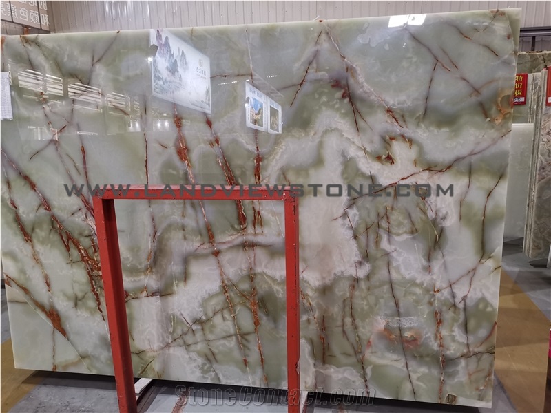 Lettuce Green Onyx Royal Green Onyx Slab