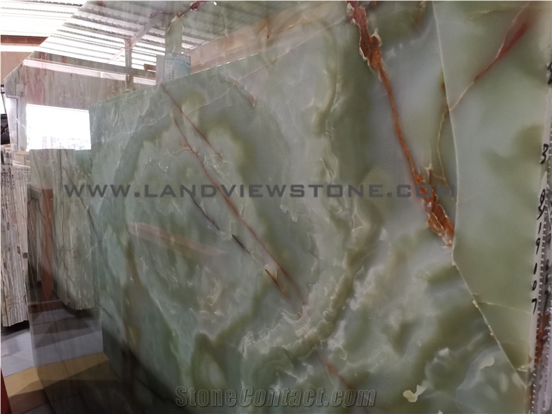 Lettuce Green Onyx Royal Green Onyx Slab