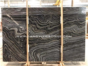 Silver Wave Kenya Hematite Black Marble Slabs