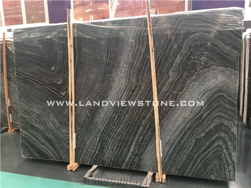Silver Wave Kenya Hematite Black Marble Slabs