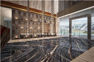 Silver Wave Kenya Hematite Black Marble Slabs