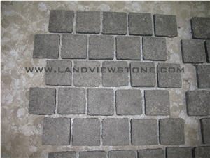 Stoma Basalt Black Pearl G684 Cobble Stone on Mesh