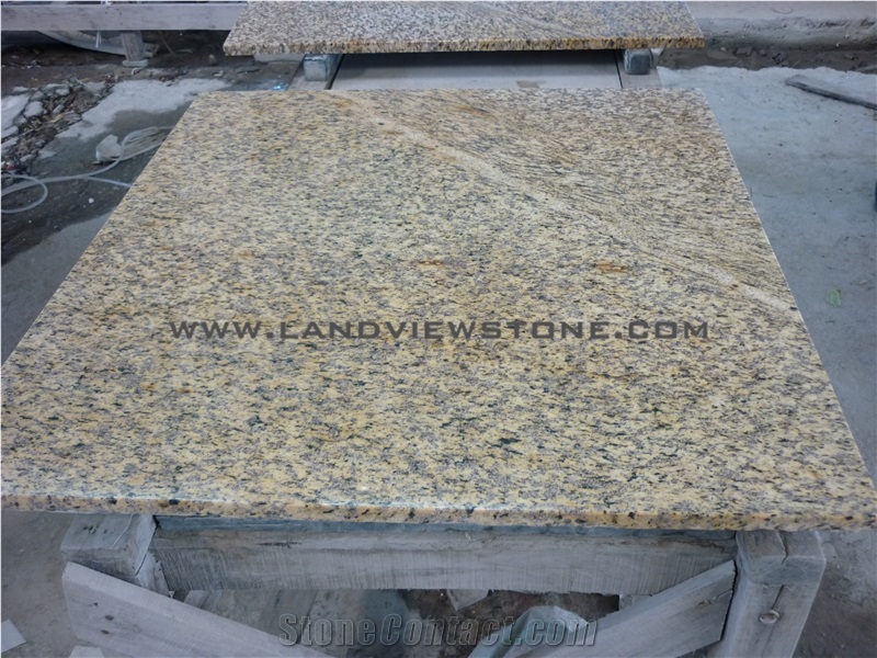 Tiger Skin Yellow Worktop Desktop Island Top