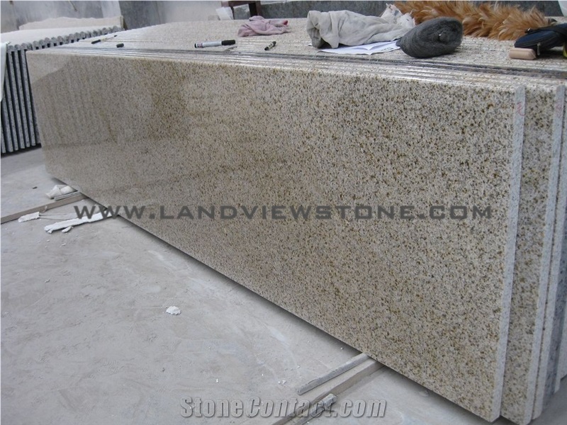 Yellow Rust Flamed Granite Paving Tiles