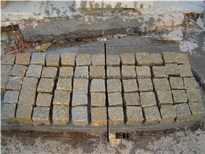 Yellow Rust Granite Cobbles ,Golden Sesame Cubes