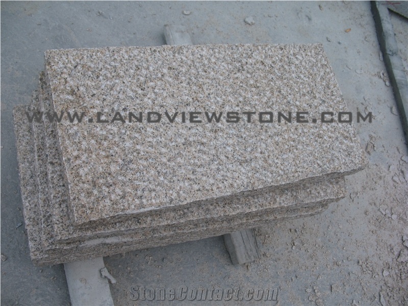 Yellow Rust Granite G682 Flamed Paving Tiles