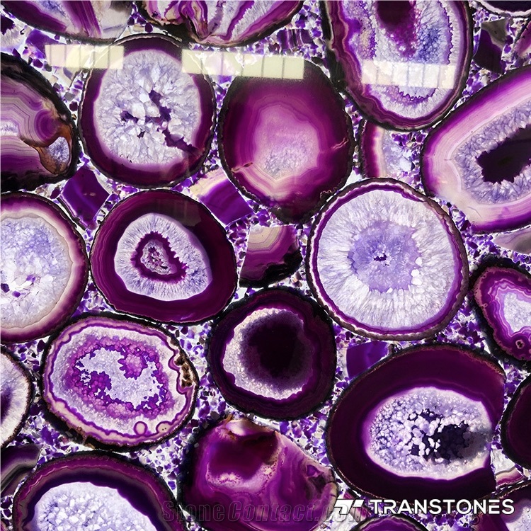 Big Slab Polished Natural Agate Slices Stone