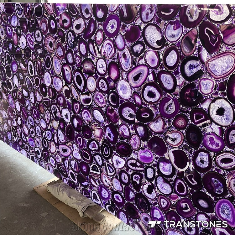 Big Slab Polished Natural Agate Slices Stone