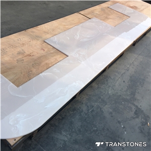 Translucent Pink Artificial Onyx Bar Counter Top