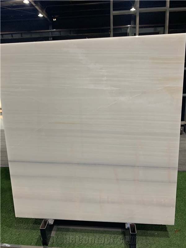 Beautiful Ariston White Jade Wooden Onyx Slab&Tile