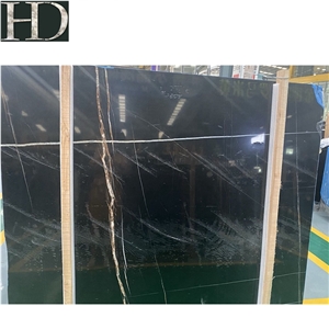 Nero St Laurent Black and Gold Marble Slabs&Tiles