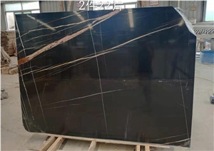 Nero St Laurent Black and Gold Marble Slabs&Tiles