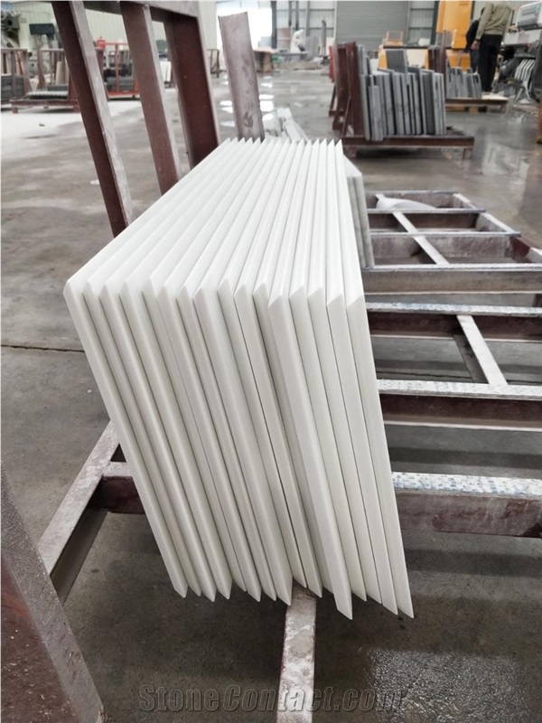 Pure White Nanoglass Artificial Bathroom Vanity Top