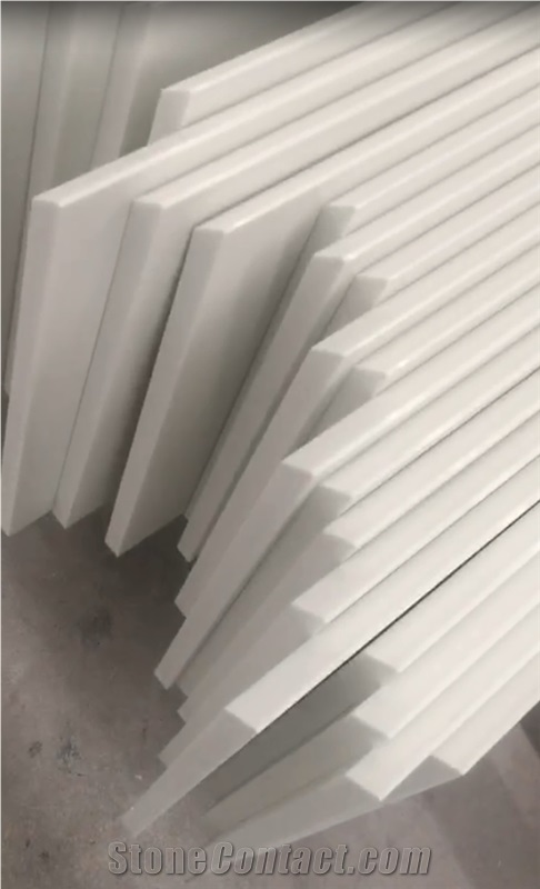 Pure White Nanoglass Artificial Bathroom Vanity Top